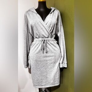 Midi Gray Hoodie Dress